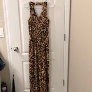 Leopard print bebe one/piece jumper. Size 2